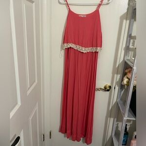 Cloud sky summer dress, size XL, pre-owned